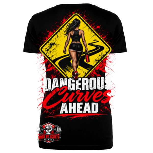 DANGEROUS CURVES - WOMEN'S FITTED T-SHIRT Thumbnail