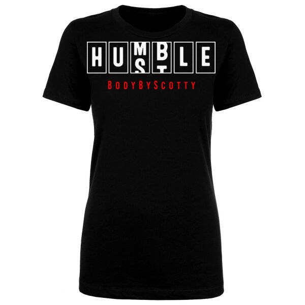 HUMBLE HUSTLE - WOMEN'S FITTED T-SHIRT Thumbnail